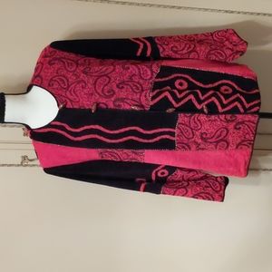 Alex Kim embellished jacket XL red and black